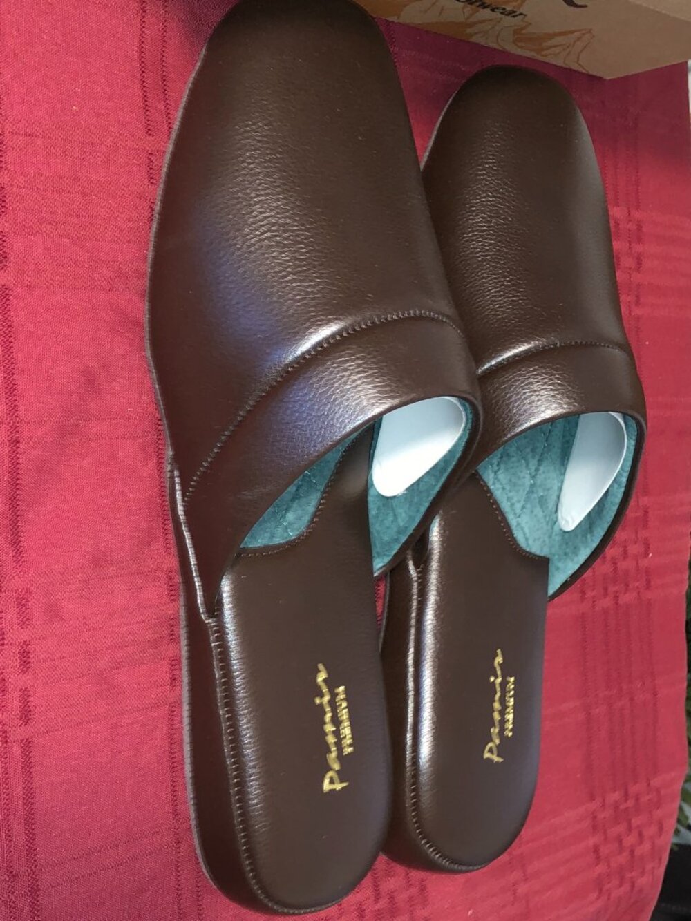 PAMIR Men's Brown Leather Slippers US 11M NWOB
